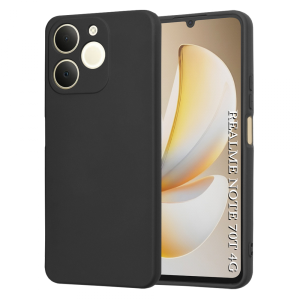 Husa pentru Realme Note 70T, Techsuit, SoftFlex, Neagra