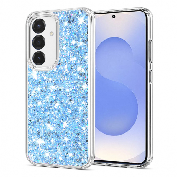 Husa pentru Samsung Galaxy S25 S931, Techsuit, Sparkly Glitter, Bleu