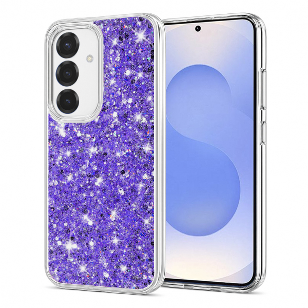 Husa pentru Samsung Galaxy S25 S931, Techsuit, Sparkly Glitter, Mov