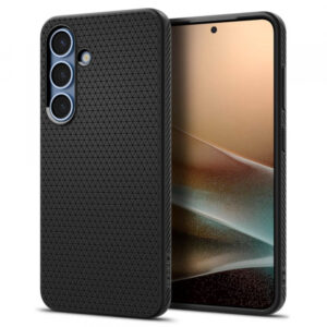 Husa pentru Samsung Galaxy S25 S931, Spigen, Liquid Air, Neagra ACS09000