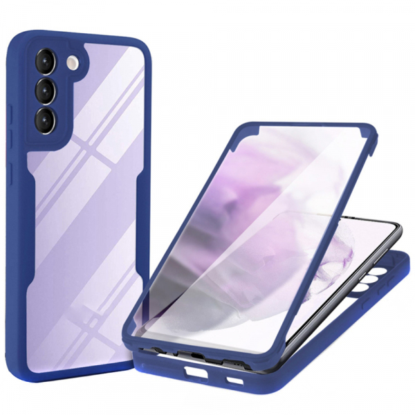 Husa pentru Samsung Galaxy S21 FE 5G G990, Techsuit, ColorVerse 360, Albastra