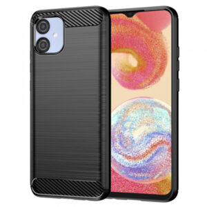 Husa pentru Samsung Galaxy A04e A042 / M04 M045, Techsuit, Carbon, Neagra