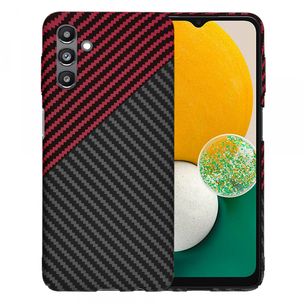 Husa pentru Samsung Galaxy A04s A047 / A13 5G A136, Techsuit, Carbonite FiberShell, Neagra Rosie