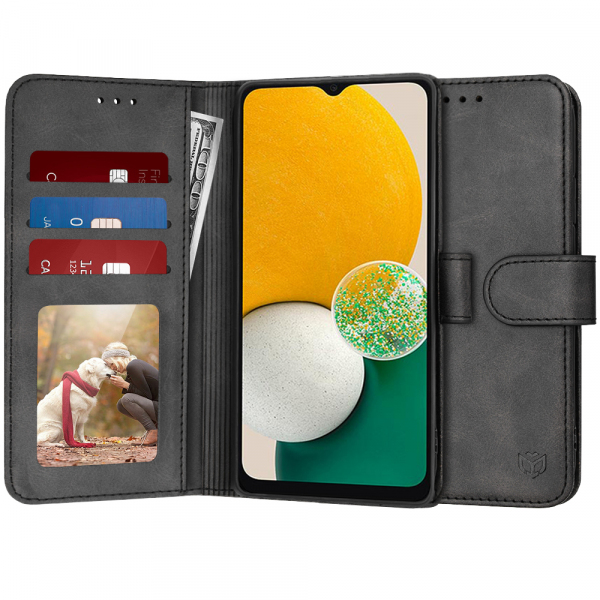 Husa pentru Samsung Galaxy A04s A047 / A13 5G A136, Techsuit, Diary Book, Neagra