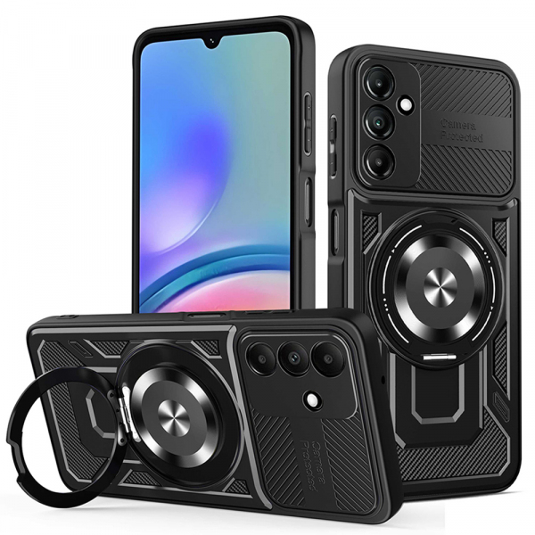 Husa pentru Samsung Galaxy A05s A057, Techsuit, RuggedCam, Neagra