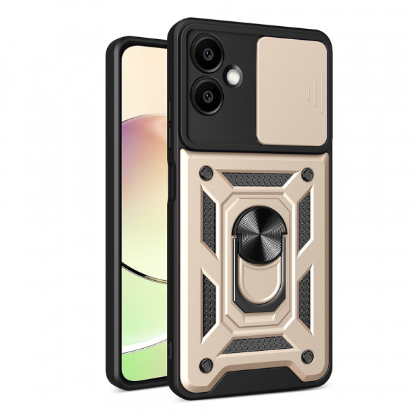 Husa pentru Samsung Galaxy A06 A065, Techsuit, CamShield, Aurie