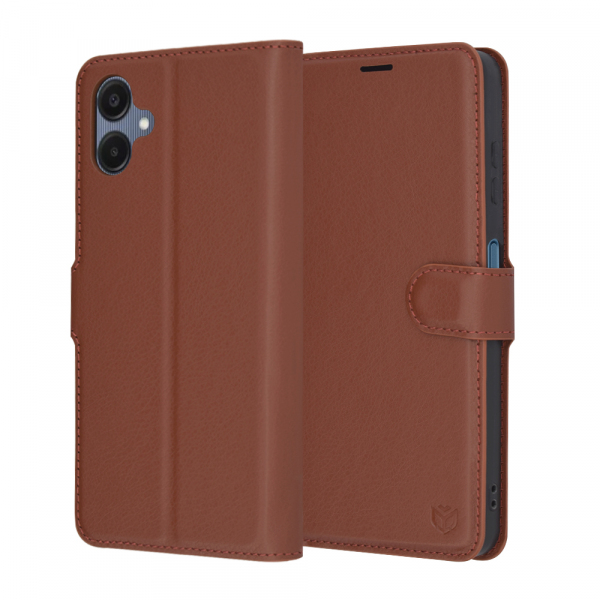 Husa pentru Samsung Galaxy A06 A065, Techsuit, Leather Folio, Maro