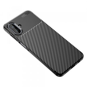 Husa pentru Samsung Galaxy A07 4G A075, Techsuit, CarbonFiber, Neagra