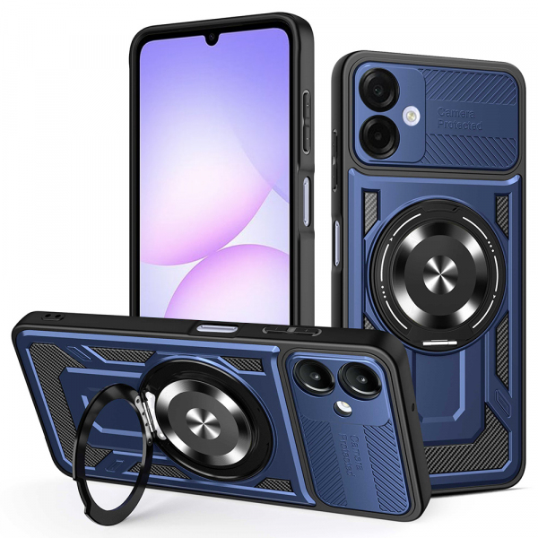 Husa pentru Samsung Galaxy A07 4G A075, Techsuit, RuggedCam, Albastra