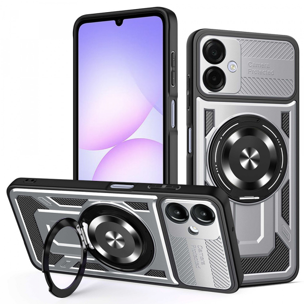 Husa pentru Samsung Galaxy A07 4G A075, Techsuit, RuggedCam, Gri