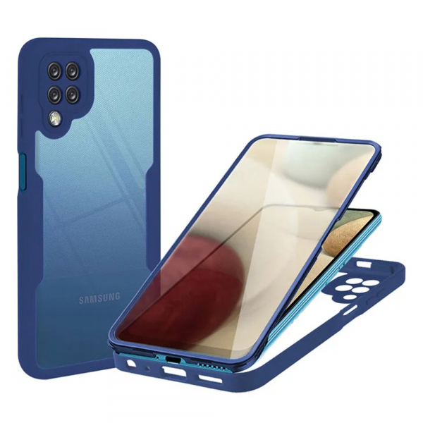 Husa pentru Samsung Galaxy A12 A125, Techsuit, ColorVerse 360, Albastra