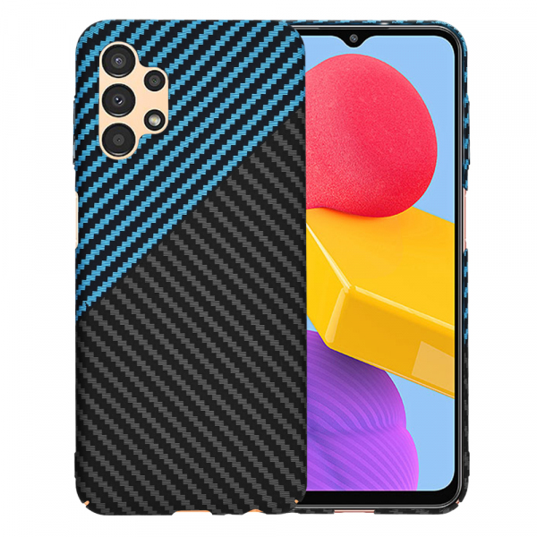 Husa pentru Samsung Galaxy A13 A135, Techsuit, Carbonite FiberShell, Neagra Bleu