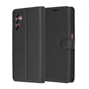 Husa pentru Samsung Galaxy A14 A145 / A14 5G A146, Techsuit, Leather Folio, Neagra