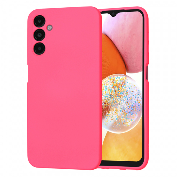 Husa pentru Samsung Galaxy A14 A145 / A14 5G A146, Techsuit, SoftFlex, Roz Inchis