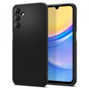 Husa pentru Samsung Galaxy A15 5G A156 / A15 A155, Spigen, Liquid Air, Neagra Mata