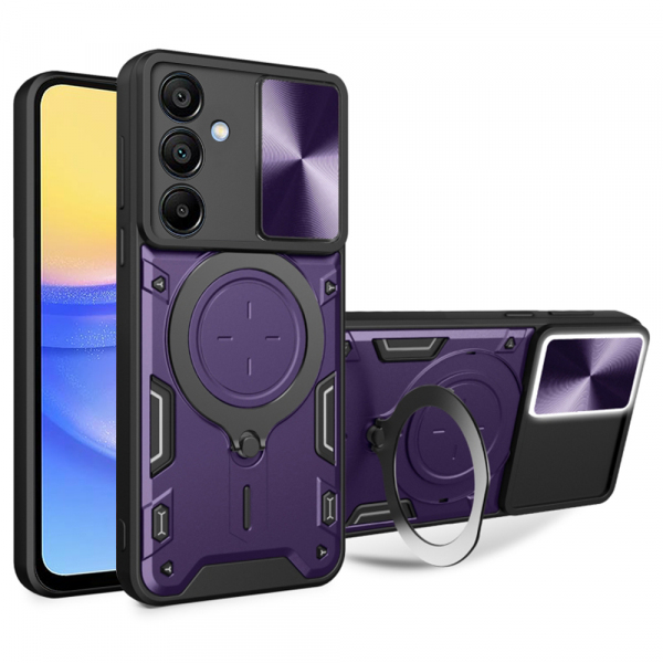 Husa pentru Samsung Galaxy A15 5G A156 / A15 A155, Techsuit, CamGuard Pro, Mov