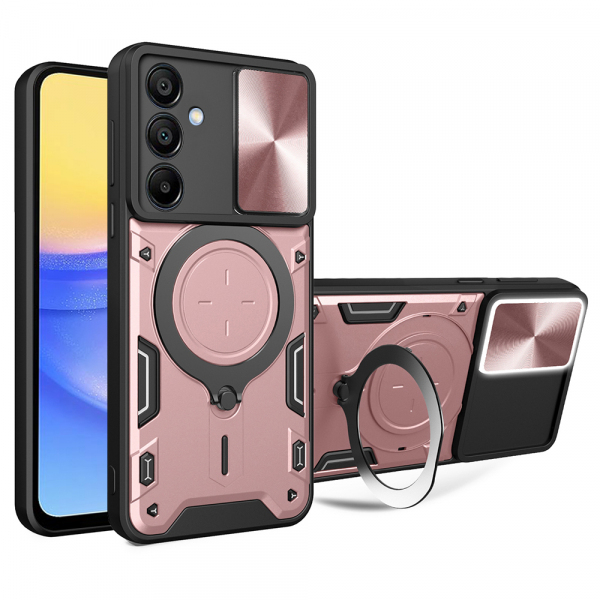 Husa pentru Samsung Galaxy A15 5G A156 / A15 A155, Techsuit, CamGuard Pro, Roz Aurie