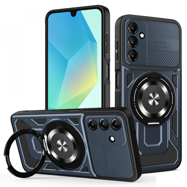 Husa pentru Samsung Galaxy A16 5G A166 / A16 4G A165, Techsuit, RuggedCam, Albastra