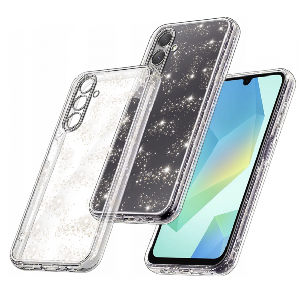 Husa pentru Samsung Galaxy A16 5G A166 / A16 4G A165, Techsuit, SparkleSkin, Transparenta