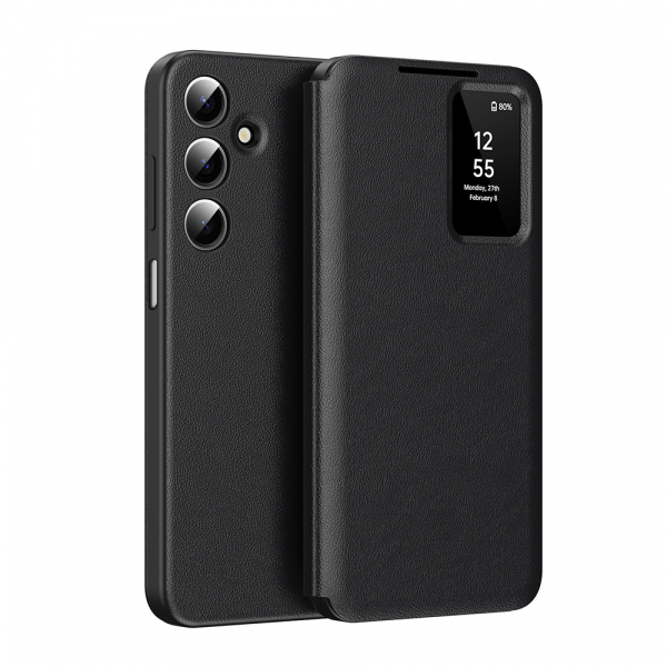Husa pentru Samsung Galaxy A18 5G A186 / A18 4G A185 / F17 / M17 / A17 4G A175, Techsuit, SmartView, Neagra