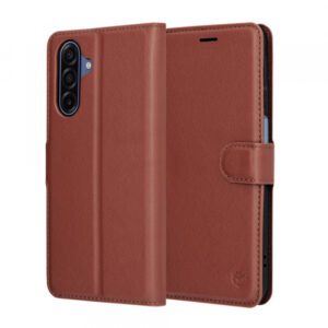 Husa pentru Samsung Galaxy A18 5G A186 / A18 4G A185 / F17 / M17 / A17 4G A175, Techsuit, Leather Folio, Maro