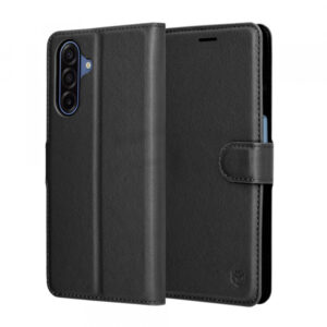 Husa pentru Samsung Galaxy A18 5G A186 / A18 4G A185 / F17 / M17 / A17 4G A175, Techsuit, Leather Folio, Neagra