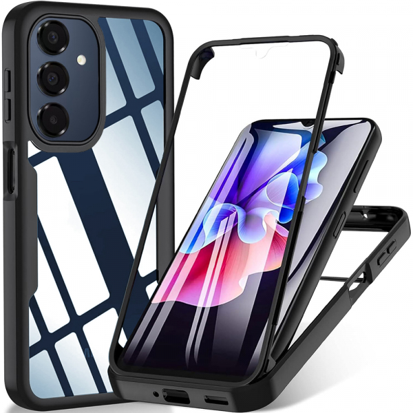 Husa pentru Samsung Galaxy A18 5G A186 / A18 4G A185 / F17 / M17 / A17 4G A175, Techsuit, ColorVerse 360, Neagra