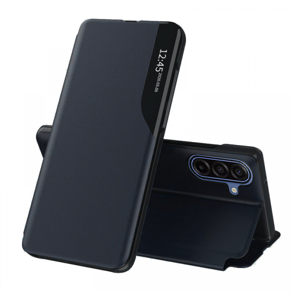 Husa pentru Samsung Galaxy A18 5G A186 / A18 4G A185 / F17 / M17 / A17 4G A175, Techsuit, eFold, Albastra Inchis