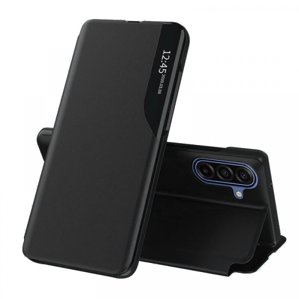Husa pentru Samsung Galaxy A18 5G A186 / A18 4G A185 / F17 / M17 / A17 4G A175, Techsuit, eFold, Neagra