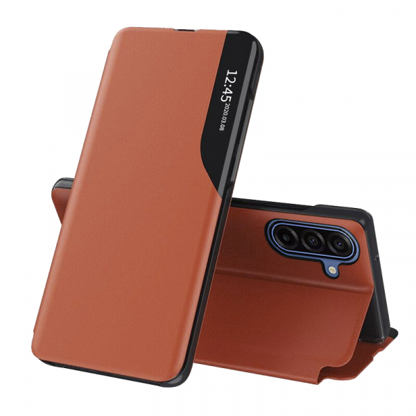 Husa pentru Samsung Galaxy A18 5G A186 / A18 4G A185 / F17 / M17 / A17 4G A175, Techsuit, eFold, Portocalie