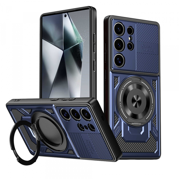 Husa pentru Samsung Galaxy A18 5G A186 / A18 4G A185 / F17 / M17 / A17 4G A175, Techsuit, RuggedCam, Albastra