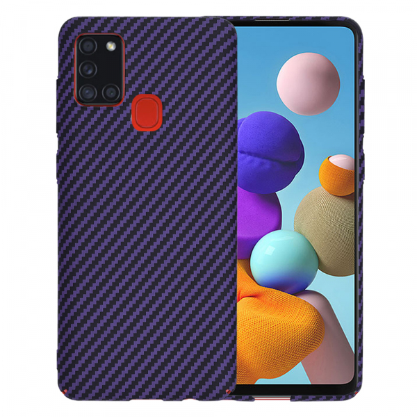 Husa pentru Samsung Galaxy A21s A217, Techsuit, Carbonite FiberShell, Mov