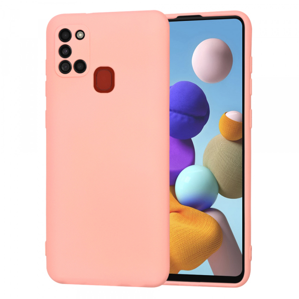 Husa pentru Samsung Galaxy A21s A217, Techsuit, SoftFlex, Roz Deschis