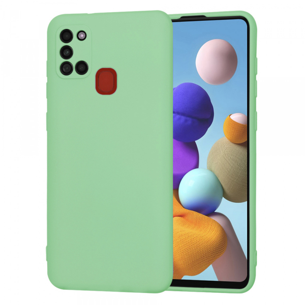 Husa pentru Samsung Galaxy A21s A217, Techsuit, SoftFlex, Verde Deschis