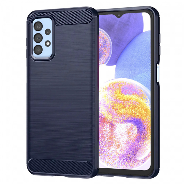 Husa pentru Samsung Galaxy A23 5G A236 / A23 A235, Techsuit, Carbon, Albastra