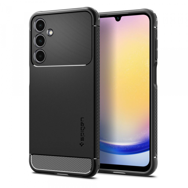 Husa pentru Samsung Galaxy A25 A256, Spigen, Rugged Armor, Neagra ACS06831