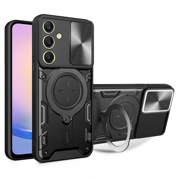 Husa pentru Samsung Galaxy A25 A256, Techsuit, CamGuard Pro, Neagra