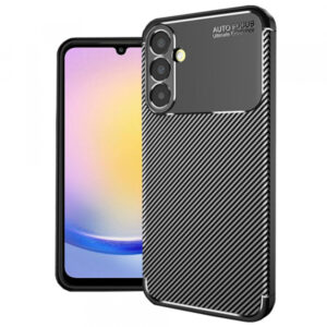 Husa pentru Samsung Galaxy A25 A256, Techsuit, CarbonFiber, Neagra