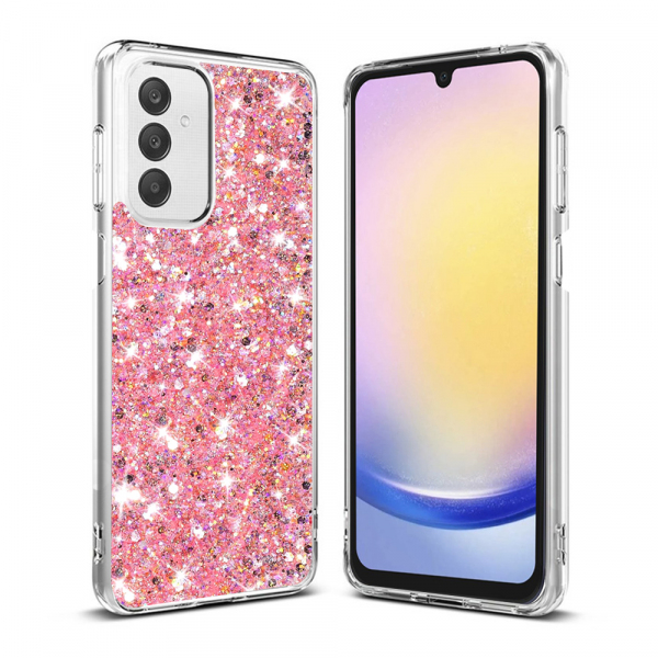 Husa pentru Samsung Galaxy A25 A256, Techsuit, Sparkly Glitter, Roz