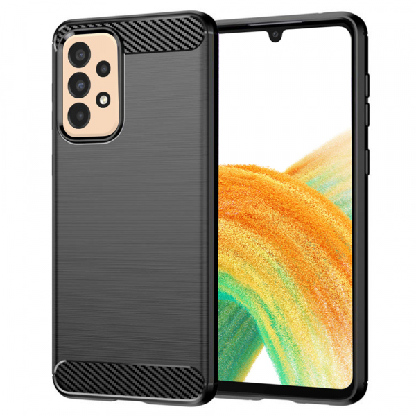 Husa pentru Samsung Galaxy A33 5G A336, Techsuit, Carbon, Neagra