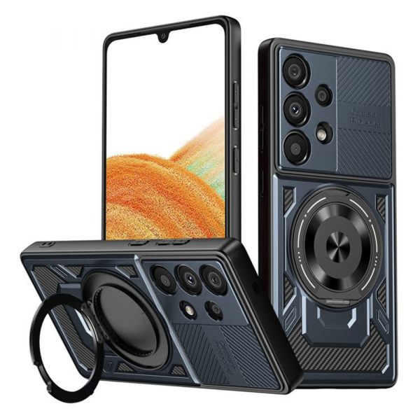 Husa pentru Samsung Galaxy A33 5G A336, Techsuit, RuggedCam, Albastra