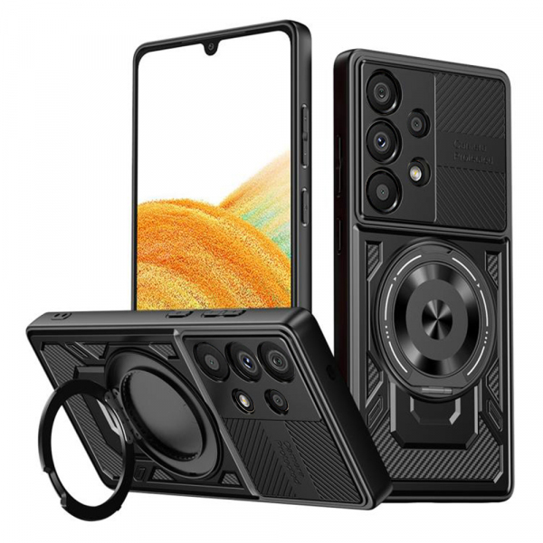 Husa pentru Samsung Galaxy A33 5G A336, Techsuit, RuggedCam, Neagra