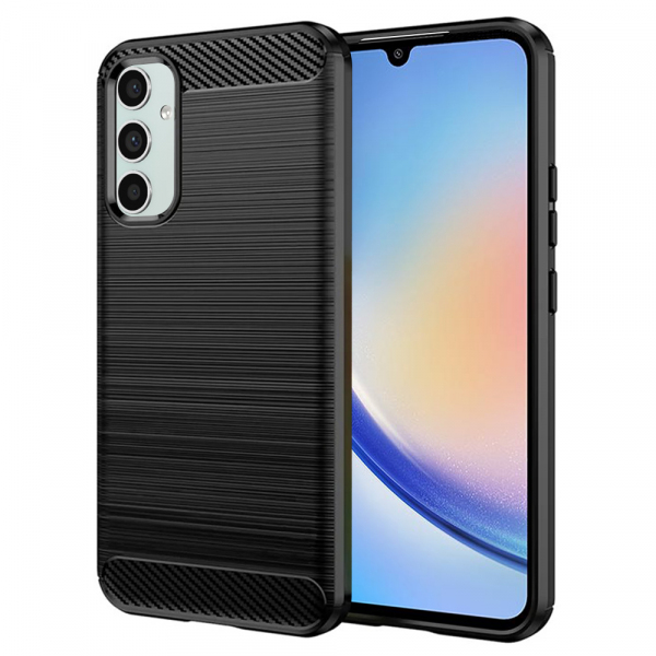Husa pentru Samsung Galaxy A34 A346, Techsuit, Carbon, Neagra