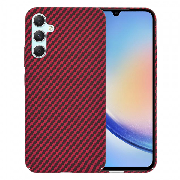 Husa pentru Samsung Galaxy A34 A346, Techsuit, Carbonite FiberShell, Rosie