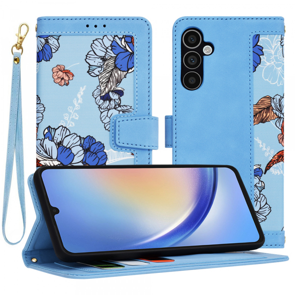 Husa pentru Samsung Galaxy A34 A346, Techsuit, FlipCraft, Bleu