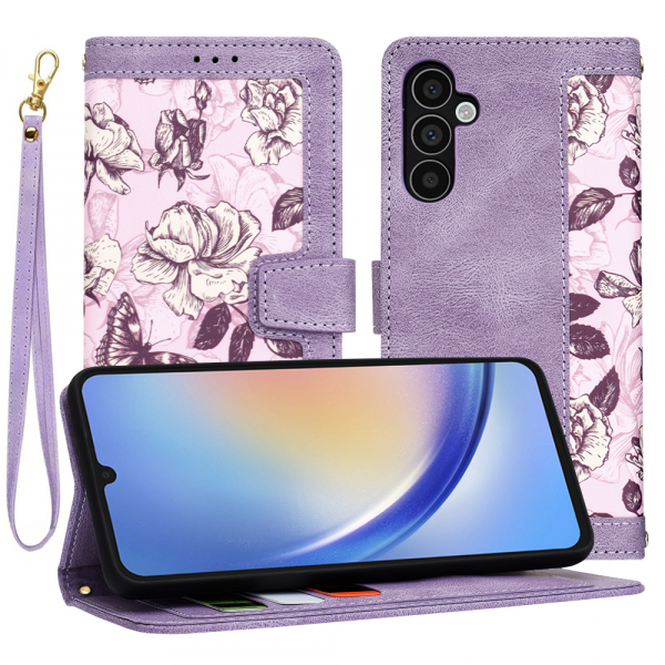 Husa pentru Samsung Galaxy A34 A346, Techsuit, FlipCraft, Mov