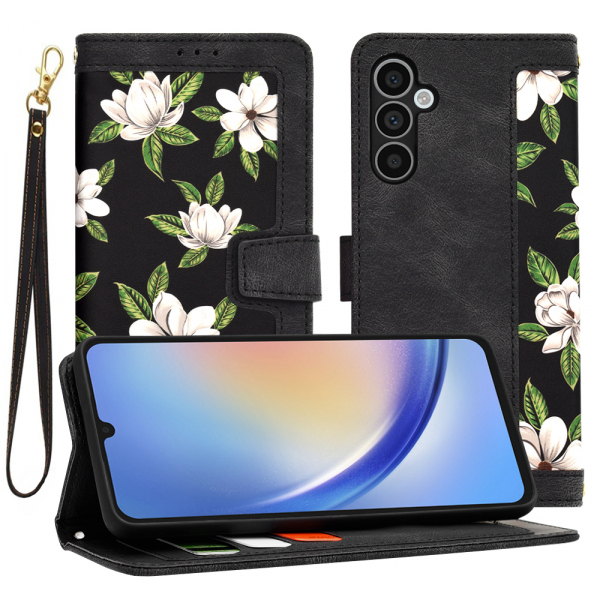 Husa pentru Samsung Galaxy A34 A346, Techsuit, FlipCraft, Neagra
