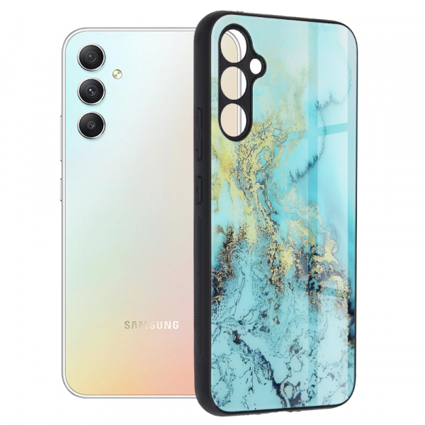 Husa pentru Samsung Galaxy A34 A346, Techsuit, Glaze, Bleu