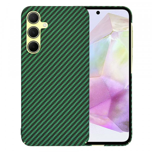 Husa pentru Samsung Galaxy A35 5G A356, Techsuit, Carbonite FiberShell, Verde