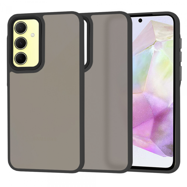 Husa pentru Samsung Galaxy A35 5G A356, Techsuit, HaloFrost, Neagra